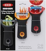 OXO Good Grips 3-Piece Prep Peeler Set – Straight Serrated Julienne Peelers view 2