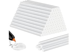 FSWCCk 200 Pack 0.43 x 4 Inches Mini Hot Glue Gun Sticks, Compatible with Most Glue Guns, Multipurpose for Art, Craft, DIY and Most Gluing Projects (Clear)