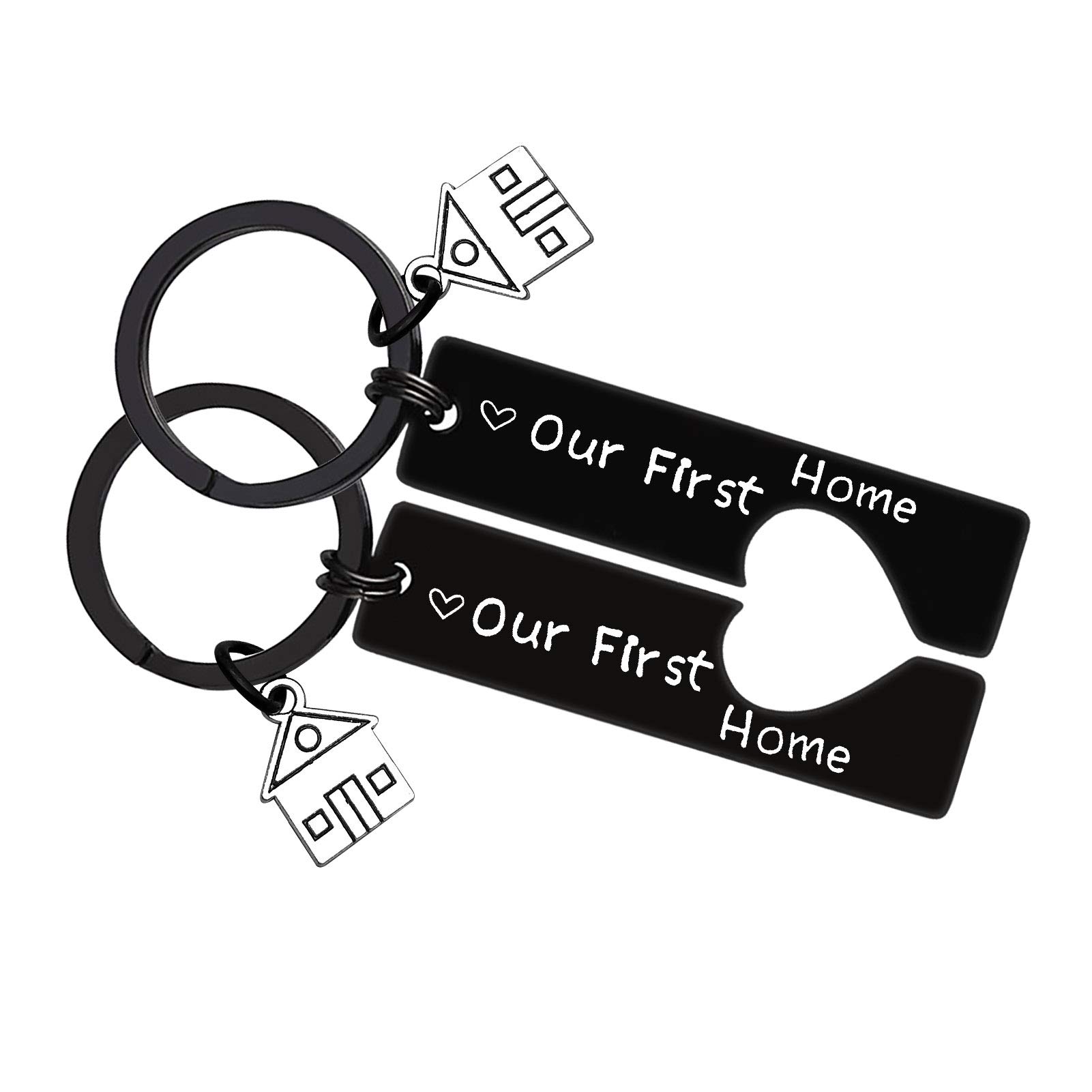 Huwujiu Our First Home Keyring Set First Home Gifts for Couple New Home Gifts Housewarming Gifts for New Homeowner New House Gifts Moving in Gifts for Couple Friends Family