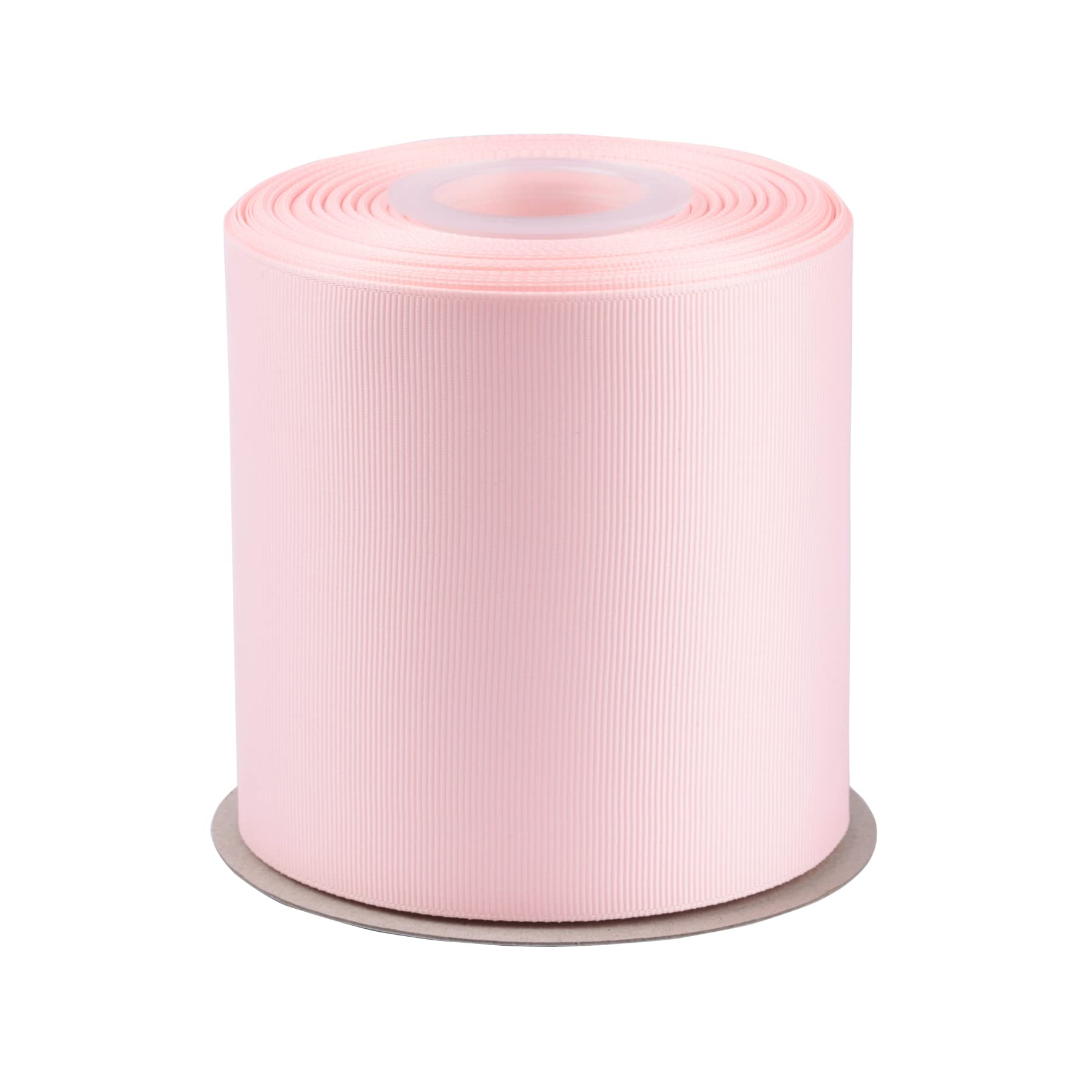 100mm X 22M Solid Grosgrain Ribbon for Gift Wrapping Parties, Wedding Decoration, Crafts Sewing(Lt. Pink)