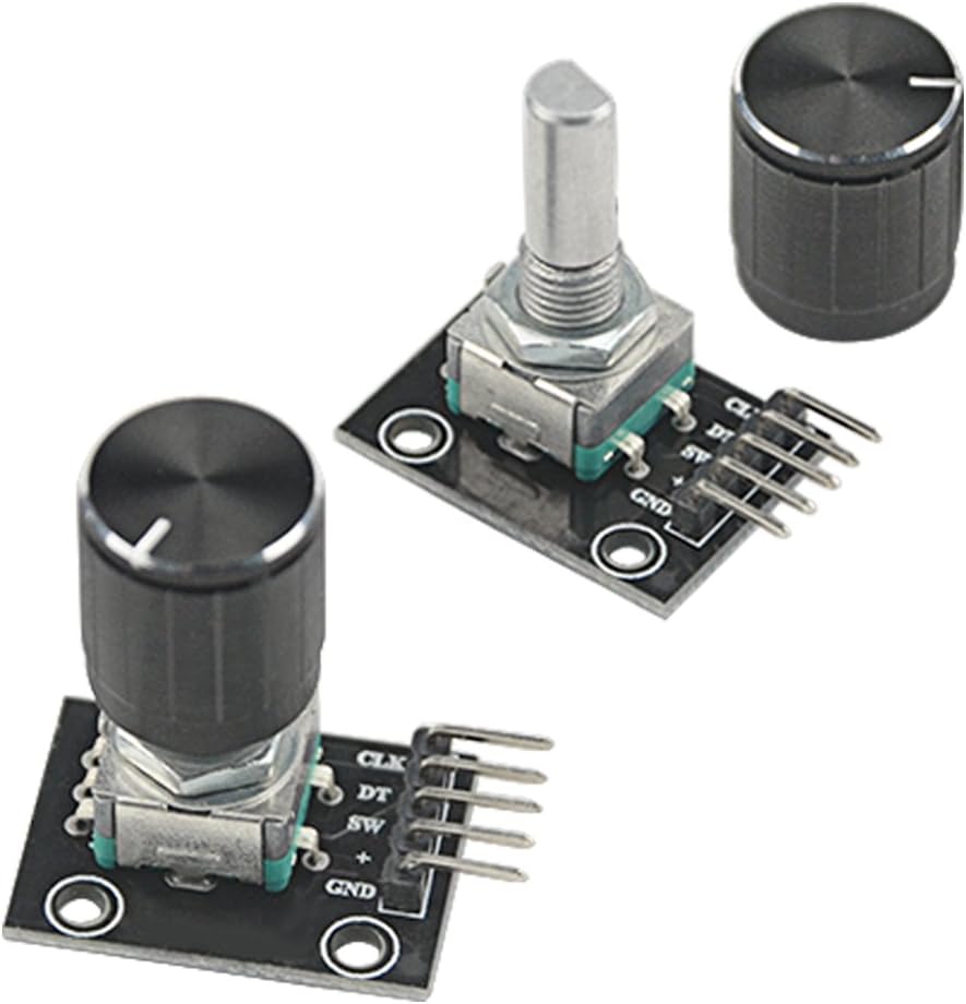 WMYCONGCONG 8 PCS KY-040 360 Degree Rotary Encoder Module Brick Sensor Board with Knob Cap for Arduino Micro Controller Use - Image 3
