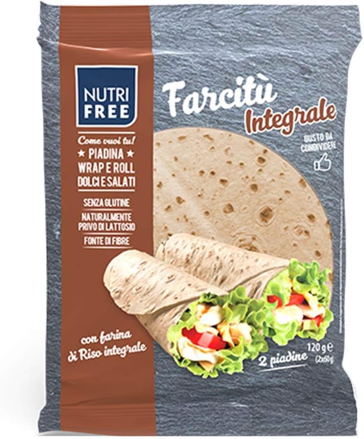 Nt Food Nutrifree Farcitu Piadina Integrale Senza Glutine 2 X 60g Amazon Co Uk Health Personal Care