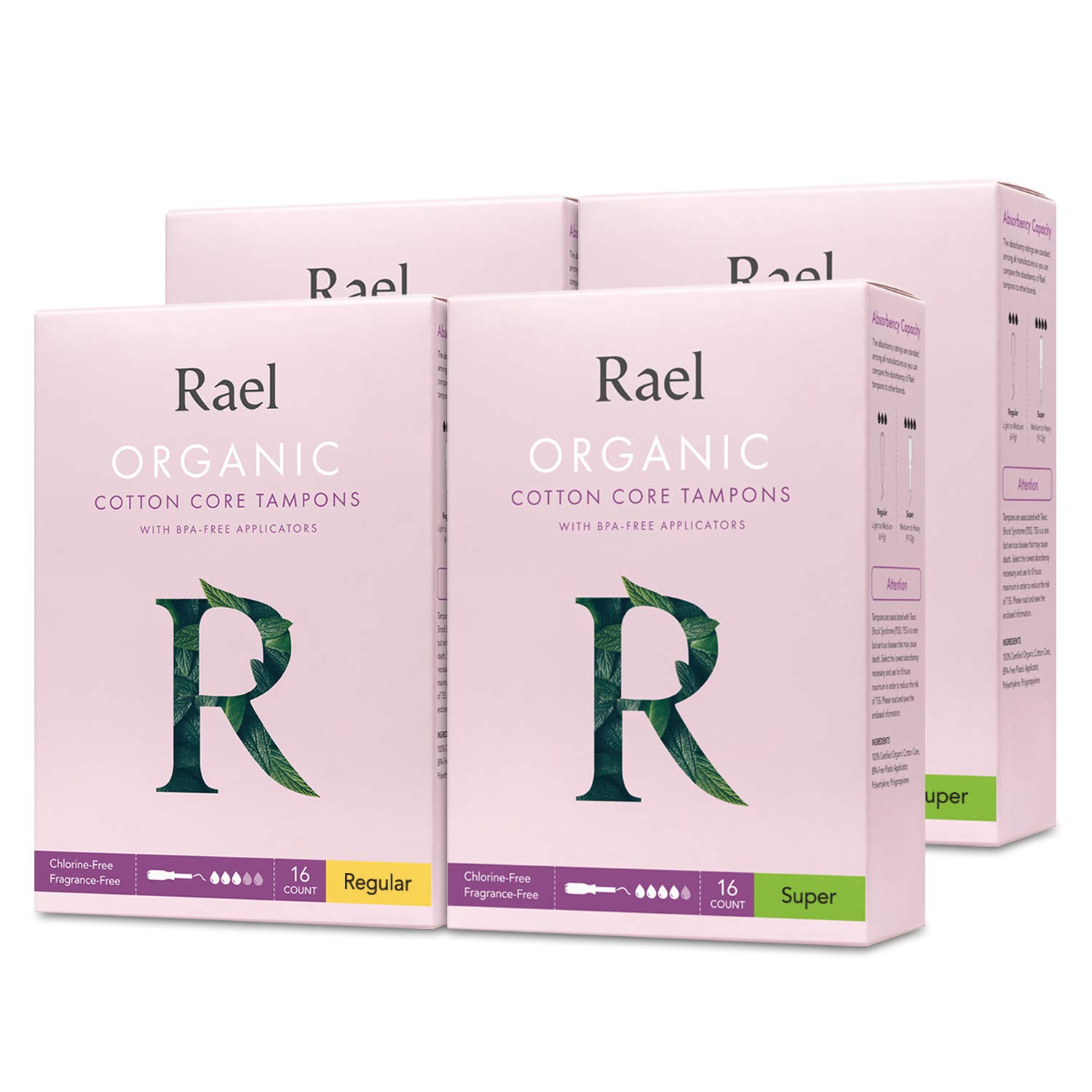 Buy Rael Tampons, Plastic Applicator Made with Cotton Core Tampons
