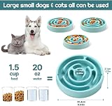 SUOXU Slow Feeder Dog Bowl Non Slip Puzzle Bowl Small Medium Dogs Cats view 3