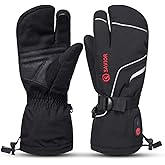 Savior Heated Mittens for Men Women, Heated Gloves Unisex Rechargeable Battery Powered Electric Heated Ski Gloves, Winter Gloves for Arthritis Skiing Hiking Outdoor