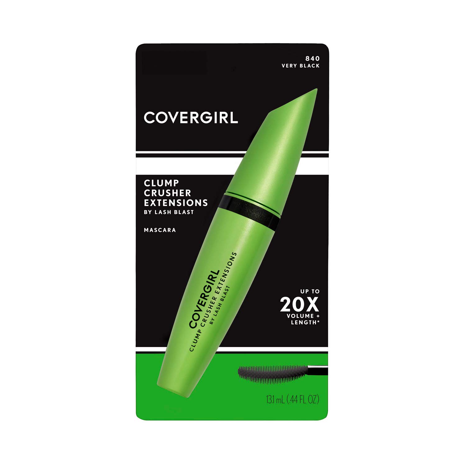 COVERGIRL Clump Crusher Extensions LashBlast Mascara, 0.44 Fl Oz (Pack of 1), Very Black Color, For Longer & Fuller Looking Lashes, 1 Count : Cover Girl Lash Blast Mascara : Beauty