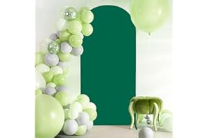 FOTSHARER Wedding Arch Cover 3.3x6.6FT Green Arch Cover Backdrop Fabric for Bridal Wedding Chiara Arch Backdrop Covers Balloon Arched Cover Stretchy Backdrop for 6.6FT Metal Stand for Birthday Party