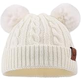 PESAAT Warm Toddler Girl Beanie Knit Winter Hats for Kids Twist Baby Boys Girls Hat 1-4 Years