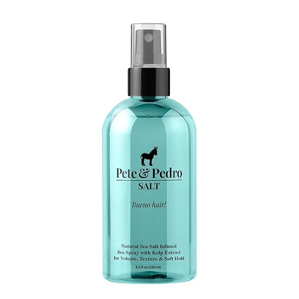 PETE & PEDRO SALT – NATURAL SEA SALT SPRAY FOR HAIR MEN & WOMEN, ADDS INSTANT VOLUME, TEXTURE, THICKNESS, & LIGHT HOLD | TEXTURIZING & THICKENING | AS SEEN ON SHARK TANK, 8.5 OZ.