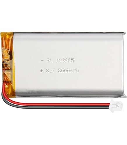Amazon.com: AKZYTUE 3.7V 3000mAh 103665 1S LiPo Battery, Micro JST