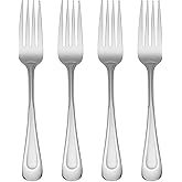 Oneida Satin Sand Dune Dinner Forks Silverware Set for 4, Flatware | satin finish, dishwasher safe | cutlery set for kitchen and dining, utensil set, rust resistant, kitchen essentials