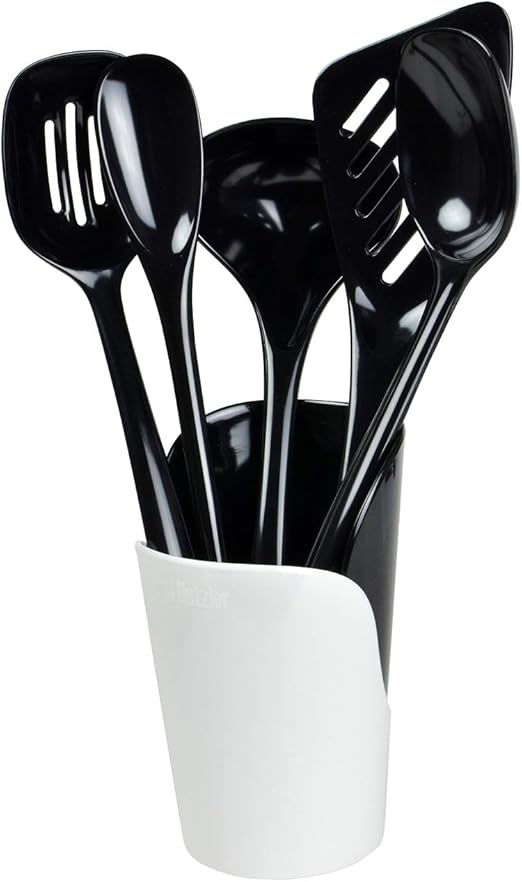 Hutzler Melamine Cooking Utensils and Crock Set, 6pc