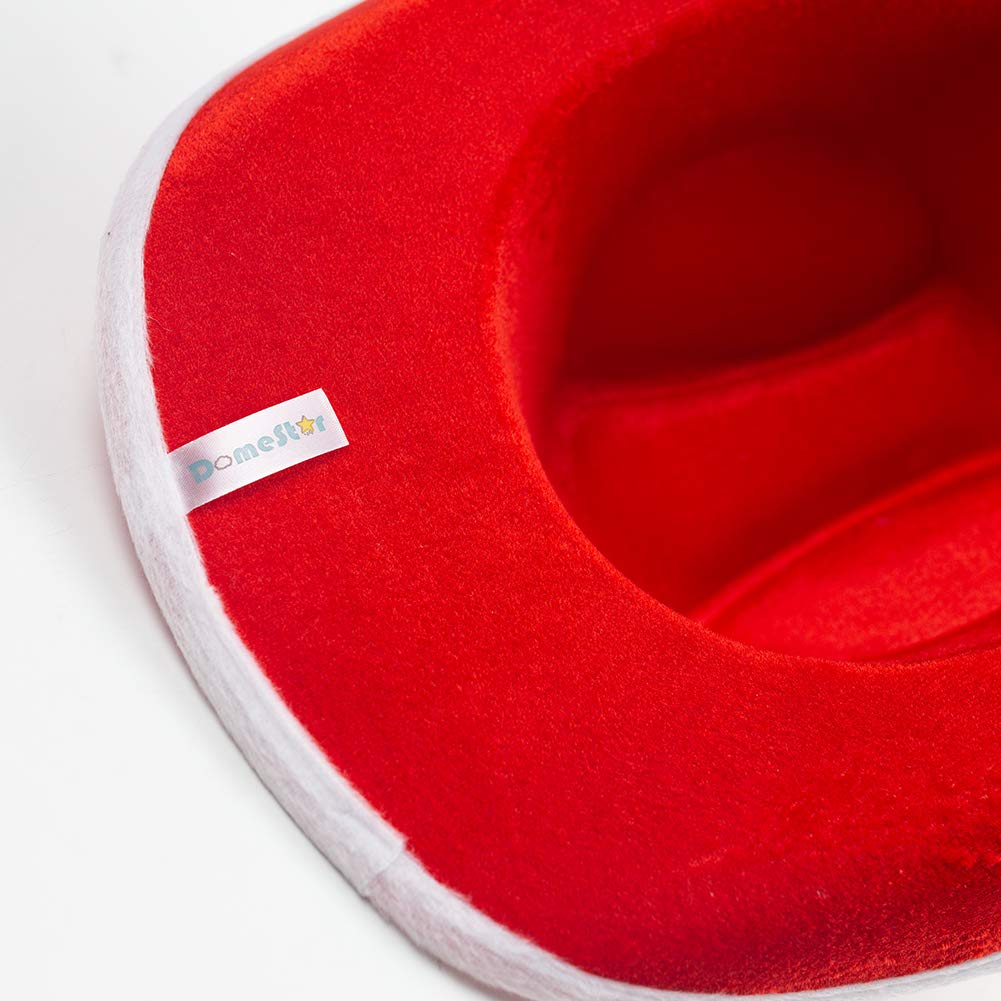 DomeStar Red Cowboy Hat, Cowgirl Hat Western Hat Jessie Hat Woody Hat Christmas Hat Santa Hat