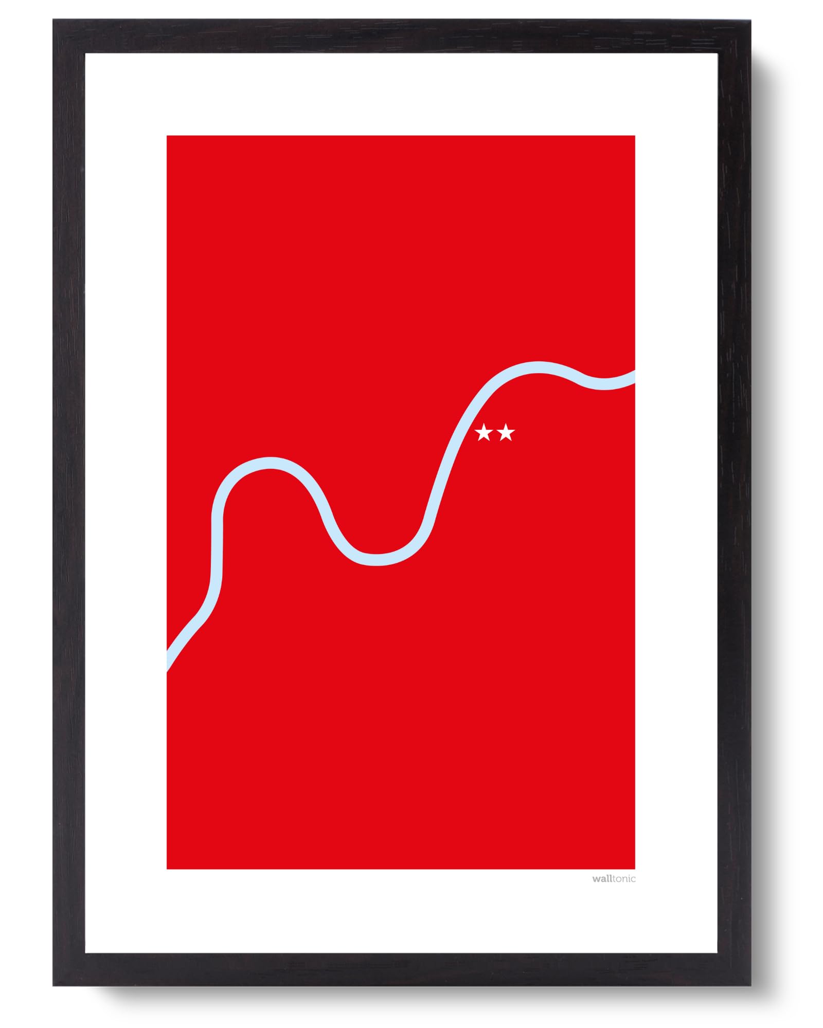 walltonic - Nottingham Forest FC Football Club 'River Trent' Wall Art Print Poster Gift - Unframed - Size A3