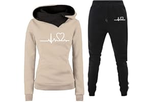 JMMSlmax Women 2 Piece Hoodie Tracksuit Jogger Pant Outfits Women Solid Color Hooded Sweatshirt and Pant Tracksuit Sport Suit