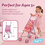 RAM Kids Pretend Play Folding Pushchair Dolls Pram Toy for Girls view 4