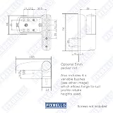 FixRello White Flag Hinge 100mm Heavy Duty Adjustable Door Hinge view 2
