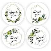 2 inch (5 cm) Thank You Stickers, 500PCS Green Round Stickers Boho Labels for Wedding Party Birthday Packaging Envelope Seals for Small Business