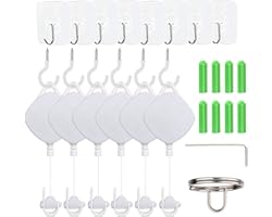 NexiGo VR Cable Management System, Ceiling Hooks with Retractable Carabiner, Retractable Ceiling Pulley System for Oculus Que