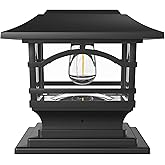 Davinci Lighting Edison Solar Outdoor Post Cap Lights - 4x4 5x5 6x6 - Bright LED Light for Fence Deck Garden or Patio Posts -