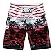 ALiberSoul Men's Coconut Tree Print Tropical Design Boardshorts