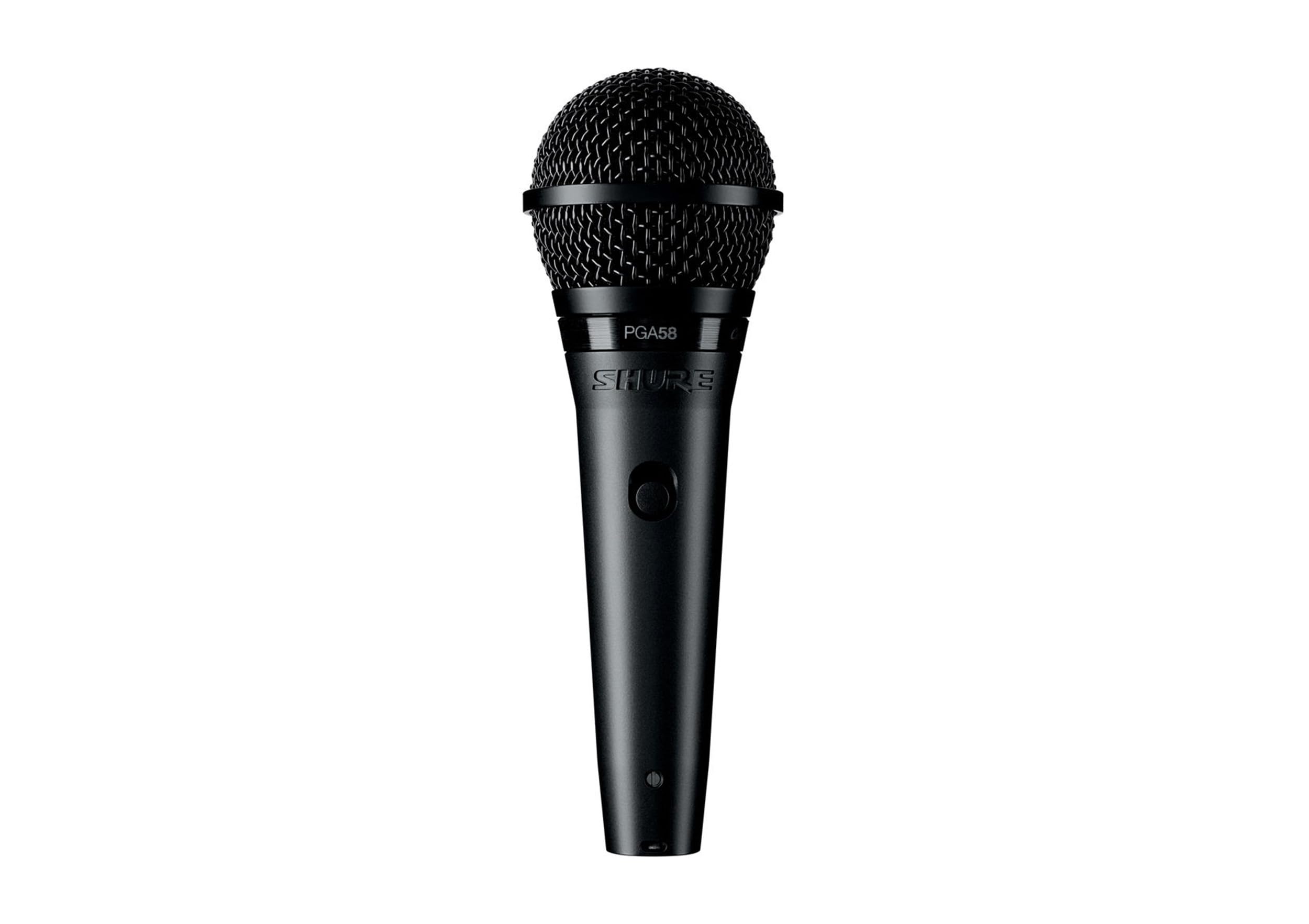 Shure PGA58 Dynamic Microphone - Handheld Mic for Vocals with Cardioid Pick-up Pattern, Discrete On/Off Switch, 3-pin XLR Connector, 15' XLR-to-QTR Cable, Stand Adapter and Zipper Pouch (PGA58-QTR)