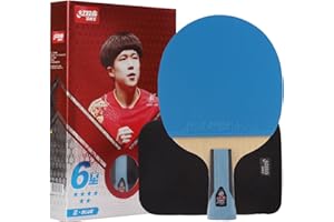 AMIRDE Double Happiness DHS Ping Pong Paddles Professional Table Tennis Racket with Carrying Case - ITTF Approved Rubber for Tournament Play