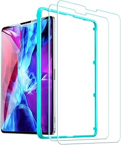 ESR (2-Pack) Screen Protector for iPad Pro 12.9 2020 & 2018, 9H-Hard HD Clear Tempered-Glass Screen Protector for the iPad Pro 12.9-Inch [2X Strength] [Scratch-Resistant]