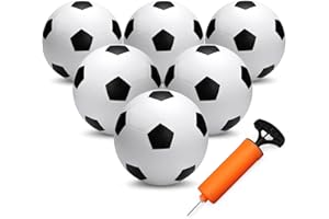 DILABNBA 6 Inch Mini Soccer Balls for Kids Toddler, Small Soccer for Mini Goal Hoop, KickBall Soft Footballs Sport Game for Indoor Outdoor Playground Beach, Pool Ball with Pump For Inflatables Float - 6PCS
