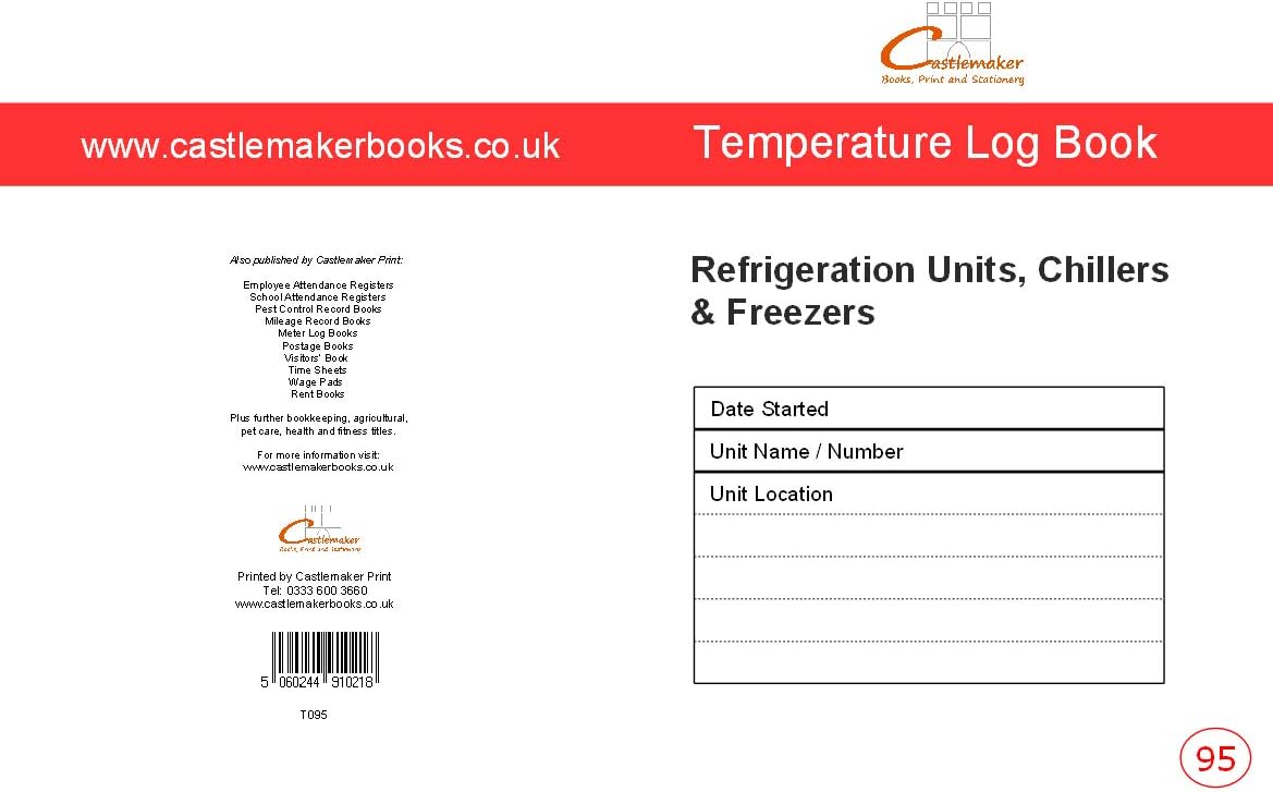 Temperature Log Book (A5) T095