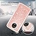 LeYi for Moto E4 Plus Case (USA Version) (Not fit Moto E4) with Tempered Glass Screen Protector [2 Pack], Glitter Bling Girls Women Heavy Duty Phone Case for Motorola Moto E Plus (4th Gen) Rose Gold