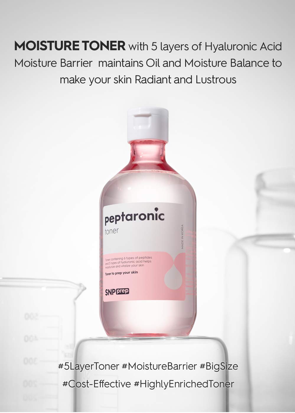 SNP PREP - Peptaronic Complete Korean Skin Care Set - Includes Toner, Cream, Serum, Ampoule Mask (10 Sheets) & Tone-Up Cream - Best Gift Idea for Mom, Girlfriend, Wife, Her, Women: Beauty