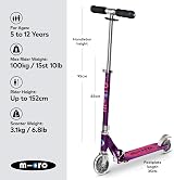 Micro Sprite Classic LED Scooter Ocean Purple—Adjustable Handlebar Foldable view 3