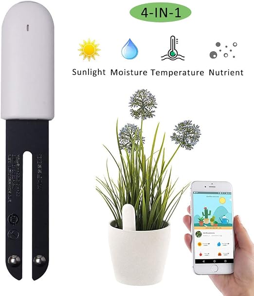 VegTrug Flower Care Medidor de Suelos, Inteligente Monitor de ...