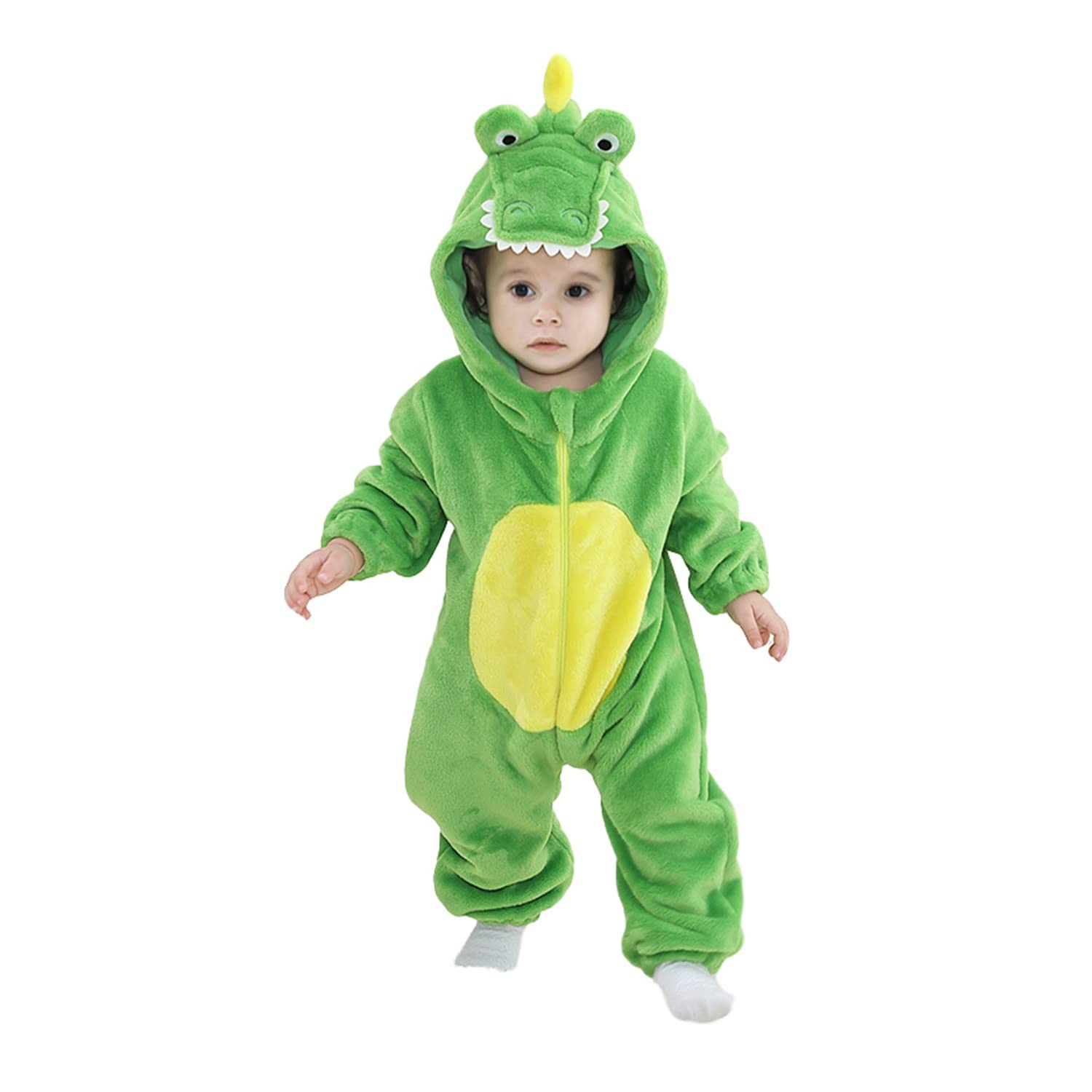 LOLANTA Baby Crocodile Alligator Costume,Gator Plush Hooded Animal Fancy Dress Up (18-24 Months,Tag 90) — image 1