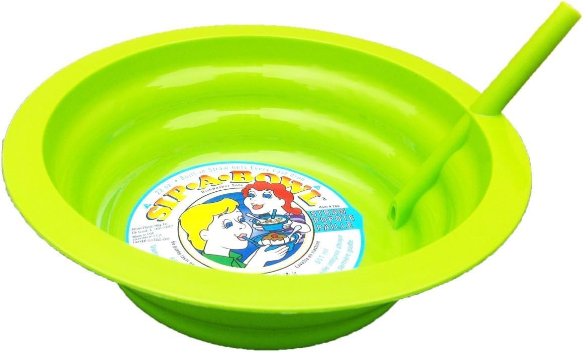  | Arrow Plastic Sip-A-Bowl 22 oz, Assorted Colors - Pack of 4: Cereal Bowls