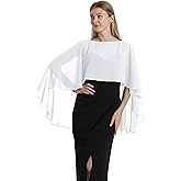 Hotshawl Capelets for women Chiffon Cape Shawls and Wraps for Evening Dress Wedding Capes Cover Up