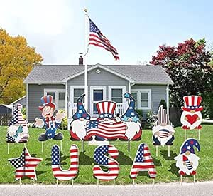 Amazon.com : 10pack 4th of July Memorial Day Decorations Outdoor