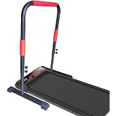 Adjustable Handle Bar for Walking Pad Only- Universal Fit 23" Wide, Max Height 43", Sturdy Support Attachment (Black Red)