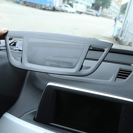 Amazon アルミ合金センターコントロールコンソールダッシュボードスピーカーカバートリム Bmw X1 F48 16 18用 外付コンソールボックス 車 バイク