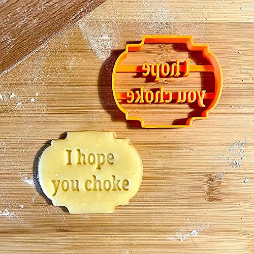 Funny Cookie Molds for Baking,4pcs Cookie Molds with Good Wishes, Christmas Biscuit Cutters for Baking Chocolate DIY , Rude Cookie Cutters with Adult Rude Sayings Cuss Words