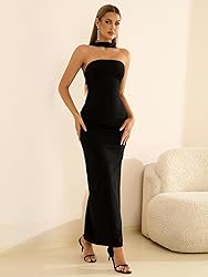 HTZMO Women Elegant Summer Bodycon Maxi Dress