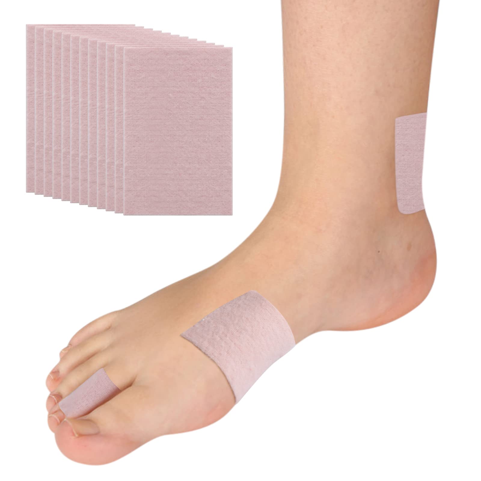 Sibba 30 Sheets Precut Moleskin for Blisters for Feet Blister Prevention Foot Protection for Heels Shoes to Reduce Friction and Foot Pain