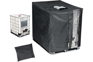 IBC Tote Cover,IBC Water Tank Protective Cover for 800L/1000L/1200L Water Tank, Sunshade Waterproof Protective Hood,Water Sto
