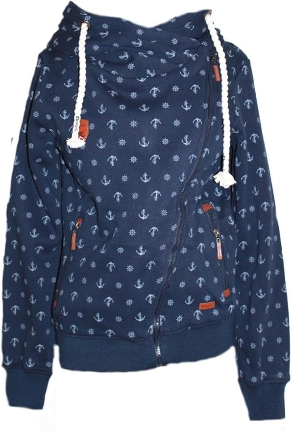 Damen Sweatjacke Mit Kapuze | Oversize Freizeitjacke Mit Reißverschluss | Langarm Hoodie Für Lässigen Look