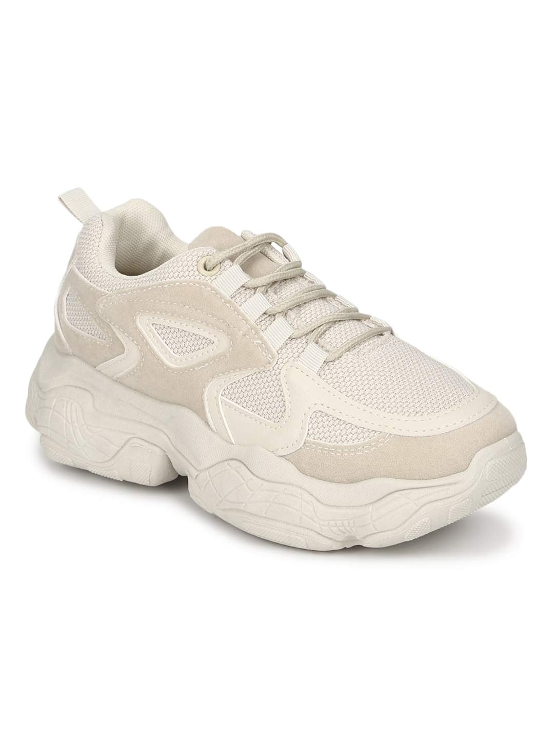 beige chunky sneakers womens