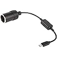 CERRXIAN 1ft USB C Male to 12V 8W Cigarette Lighter Socket Adapter Power Cable for Dash Cam, GPS, Car Led Light Strips