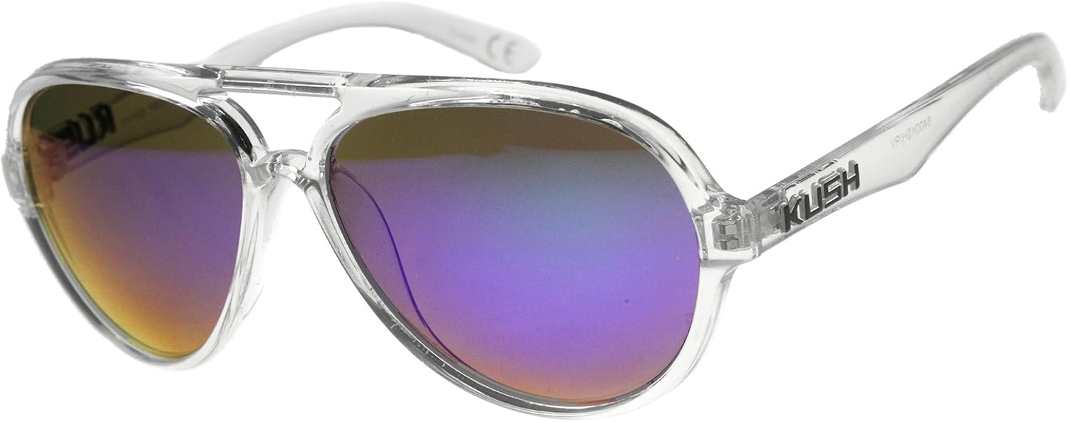 Mens Aviator Sunglasses With UV400 Protected Mirrored Lens