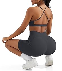 OMKAGI 2 Piece Workout Sets for Women Open Back