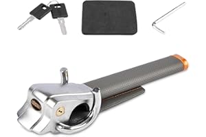 ASENDIWAY Steering Wheel Lock Universal Anti-Theft Device Heavy Duty Security Car Lock for Vehicle Auto Truck SUV Van with 2 Keys Gray